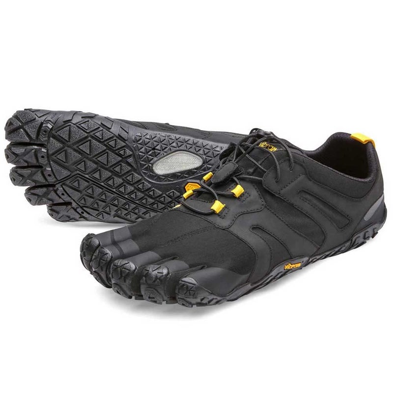 Vibram Women's FiveFingers V-Trail 2.0 Shoe, Black/Yellow, 37 EU / 7-7.5 US - Image 3